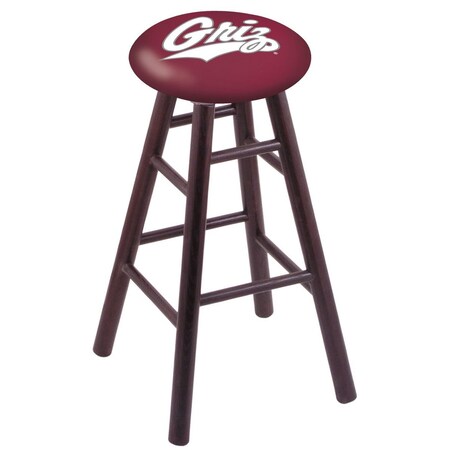 Oak Bar Stool,Dark Cherry Finish,Montana Seat